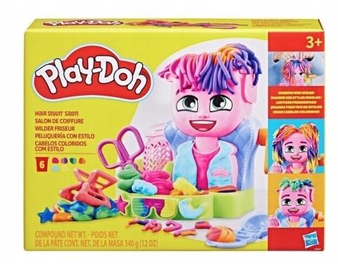 Play-Doh Salon fryzjerski CIASTOLINA zestaw stylista fryzur 6 tub akcesoria