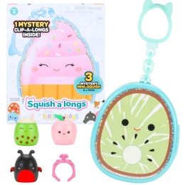 SQUISHMALLOWS Clip a longs Brelok 3 mini figurki Zestaw Figurka Niespodzianka