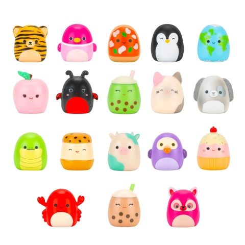 SQUISHMALLOWS Clip a longs Brelok 3 mini figurki Zestaw Figurka Niespodzianka