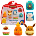 SQUISHMALLOWS POKEMON Zestaw Figurek Eevee Snorlax Bellibolt Torchic Figurka