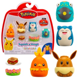 SQUISHMALLOWS POKEMON Zestaw Figurek Eevee Snorlax Bellibolt Torchic Figurka