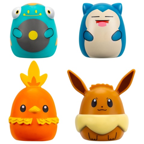SQUISHMALLOWS POKEMON Zestaw Figurek Eevee Snorlax Bellibolt Torchic Figurka