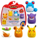 SQUISHMALLOWS POKEMON Zestaw Figurek Pikachu Gengar Teddiursa Marill Figurka