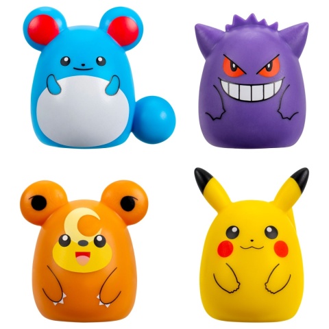 SQUISHMALLOWS POKEMON Zestaw Figurek Pikachu Gengar Teddiursa Marill Figurka