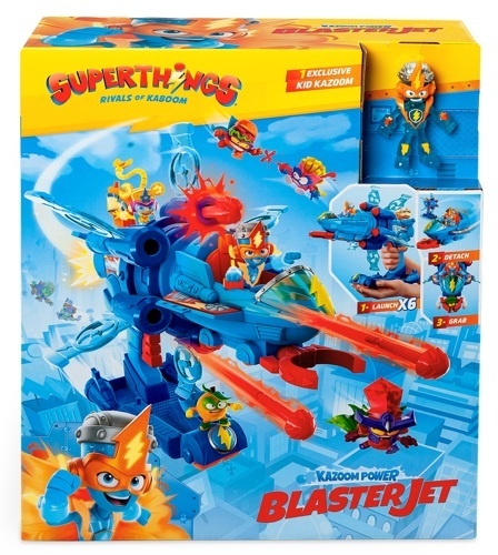 SUPERTHINGS BLASTER JET pojazd Kid Kazoom HELIKOPTER odrzutowiec wyrzutnia