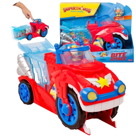 SUPERTHINGS Bite Attack pojazd z figurką Doc Vroom Kazoom Power auto
