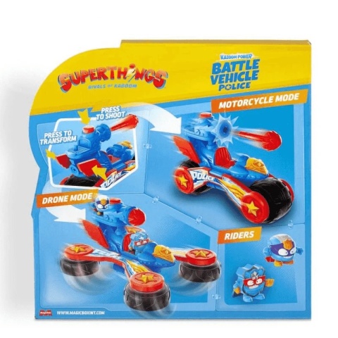 SUPERTHINGS Kazoom Power Pojazd POLICJA 2 figurki Battle Vehicle zestaw