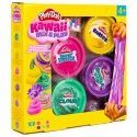 Zestaw PLAY-DOH KAWAII MASA PLASTYCZNA 4 KOLORY sensoryczny kreatywny slime do zabawy