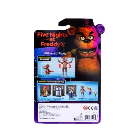 FNAF WITHERED FOXY figurka 12 cm ruchoma jump scare świecące oczy