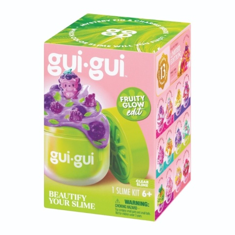 GUI GUI FRUITY GLOW Clear slime 1 szt. fioletowy figurka dekoracje