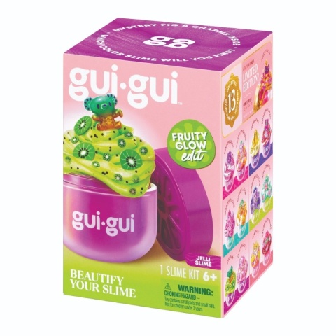GUI GUI FRUITY GLOW JELLI slime 1szt. figurka kiwi zestaw kreatywny