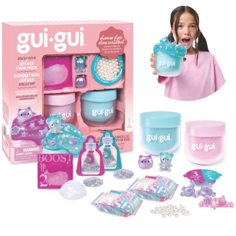 GUI GUI SLIME Deluxe 2 szt. brokatowe pachnące figurki zestaw kreatywny