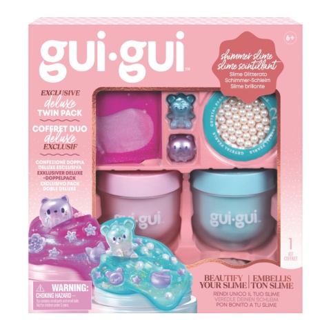 GUI GUI SLIME Deluxe 2 szt. brokatowe pachnące figurki zestaw kreatywny