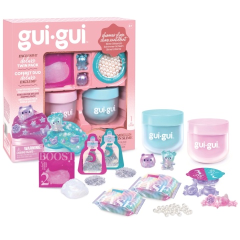 GUI GUI SLIME Deluxe 2 szt. brokatowe pachnące figurki zestaw kreatywny