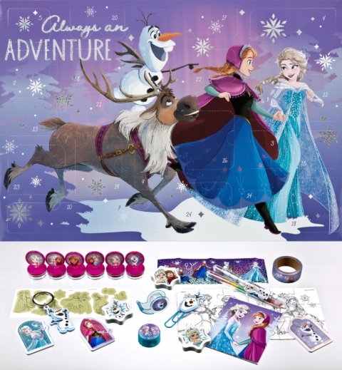 KALENDARZ ADWENTOWY FROZEN KRAINA LODU 24 niespodzianki gadżety PREZENT