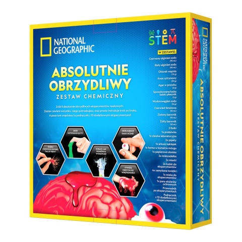 NATIONAL GEOGRAPHIC Absolutnie obrzydliwy zestaw chemiczny 18 eksperymentów