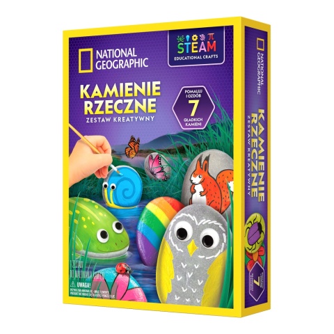 NATIONAL GEOGRAPHIC Kamienie rzeczne zestaw kreatywny malowanie 7 kamieni