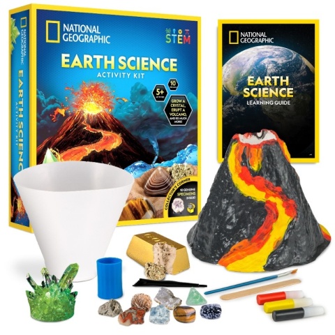 NATIONAL GEOGRAPHIC nauka o Ziemi zestaw naukowy wulkan kryształy