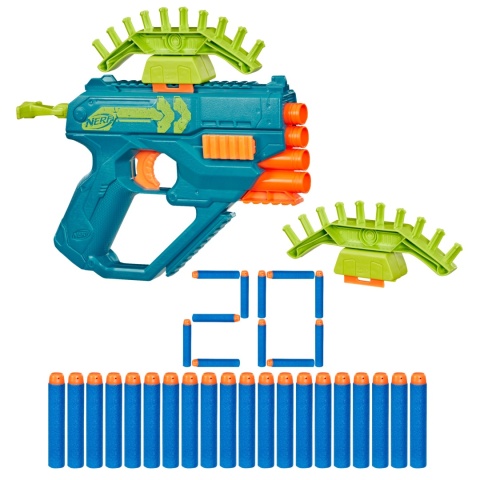 NERF REBEL OPS Ammohawk wyrzutnia pistolet 20 strzałek piankowych