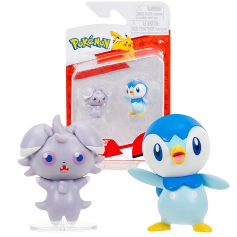 POKEMON ESPURR PIPLUP figurki 5 cm zestaw 2 szt Battle Figure