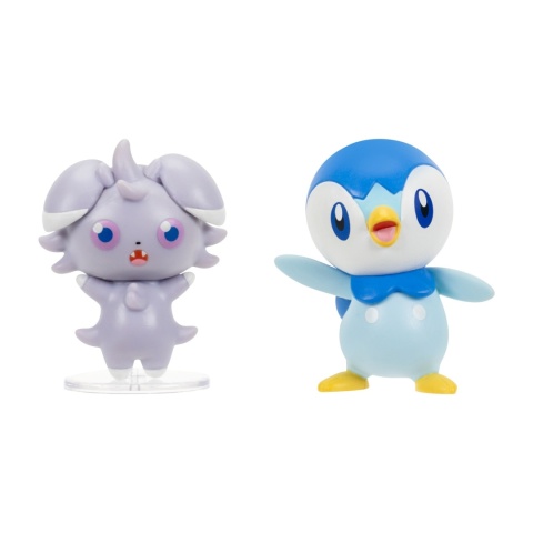 POKEMON ESPURR PIPLUP figurki 5 cm zestaw 2 szt Battle Figure