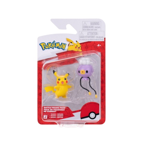 POKEMON PIKACHU DRIFLOON figurki 5 cm zestaw 2 szt Battle Figure
