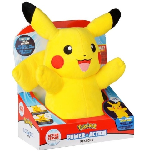 POKEMON PIKACHU Power Action Interaktywny Pluszak 25 cm światło dźwięk
