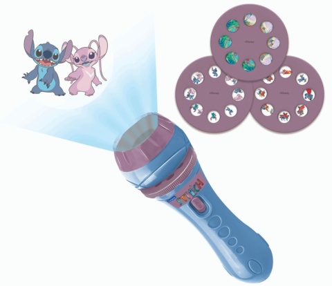STITCH LATARKA Z PROJEKTOREM LED lampka do wyświetlania obrazków 2w1