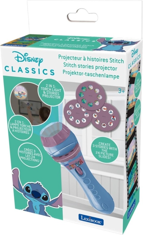 STITCH LATARKA Z PROJEKTOREM LED lampka do wyświetlania obrazków 2w1