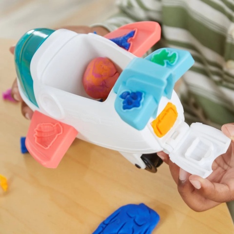 CIASTOLINA PLAY-DOH SAMOLOT ODKRYWCY zestaw kreatywny mapa świata 4 kolory