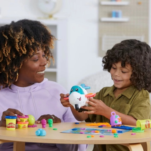 CIASTOLINA PLAY-DOH SAMOLOT ODKRYWCY zestaw kreatywny mapa świata 4 kolory