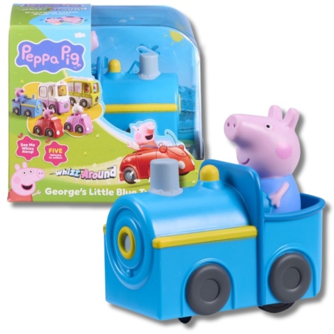 CIUCHCIA ŚWINKA PEPPA niebieski pociąg z Georgem figurka zabawka na baterie
