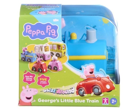CIUCHCIA ŚWINKA PEPPA niebieski pociąg z Georgem figurka zabawka na baterie