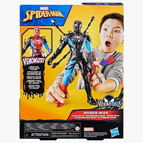 FIGURKA SPIDERMAN VENOMVERSUS zmienia kolor Liquid Shifter 27 cm z Venomem
