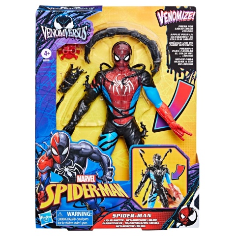 FIGURKA SPIDERMAN VENOMVERSUS zmienia kolor Liquid Shifter 27 cm z Venomem