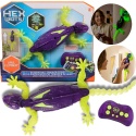 GEKON HEX BOTS Wall Crawler fioletowy robot RC LED świeci w ciemności