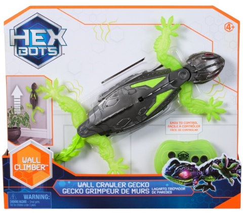 GEKON HEX BOTS Wall Crawler robot na pilota LED wspina się po ścianach