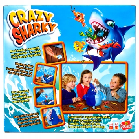 Gra zręcznościowa SZALONY REKIN łowienie rybek CRAZY SHARKY dla dzieci
