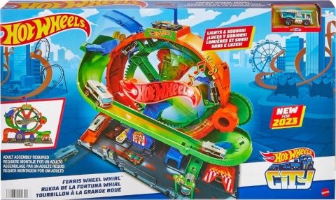 HOT WHEELS CITY DIABELSKI MŁYN tor samochodowy światła dźwięki autko