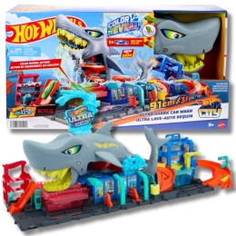 HOT WHEELS MYJNIA REKINA tor samochodowy zmiana koloru autka Color Reveal
