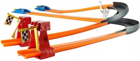 HOT WHEELS TOR WYŚCIGOWY PODWÓJNY ZJAZD 2 AUTKA wyścig samochodowy