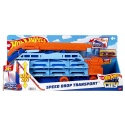 HOT WHEELS TRANSPORTER autek 2w1 rozkładany tor zjazdowy garaż na 20 aut