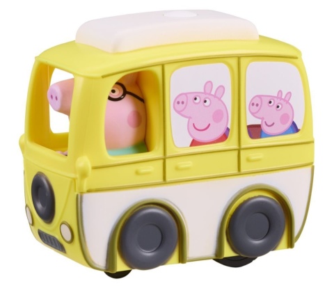KAMPER ŚWINKA PEPPA żółty samochód Taty Świnki z figurką