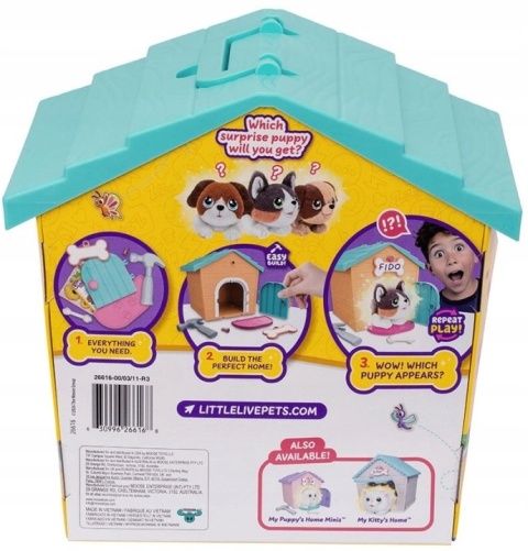 LITTLE LIVE PETS MINI Domek dla szczeniaka PIESEK niespodzianka pluszak