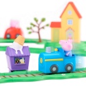 ZESTAW ŚWINKA PEPPA MIASTECZKO tor samochodowy kolejowy akcesoria